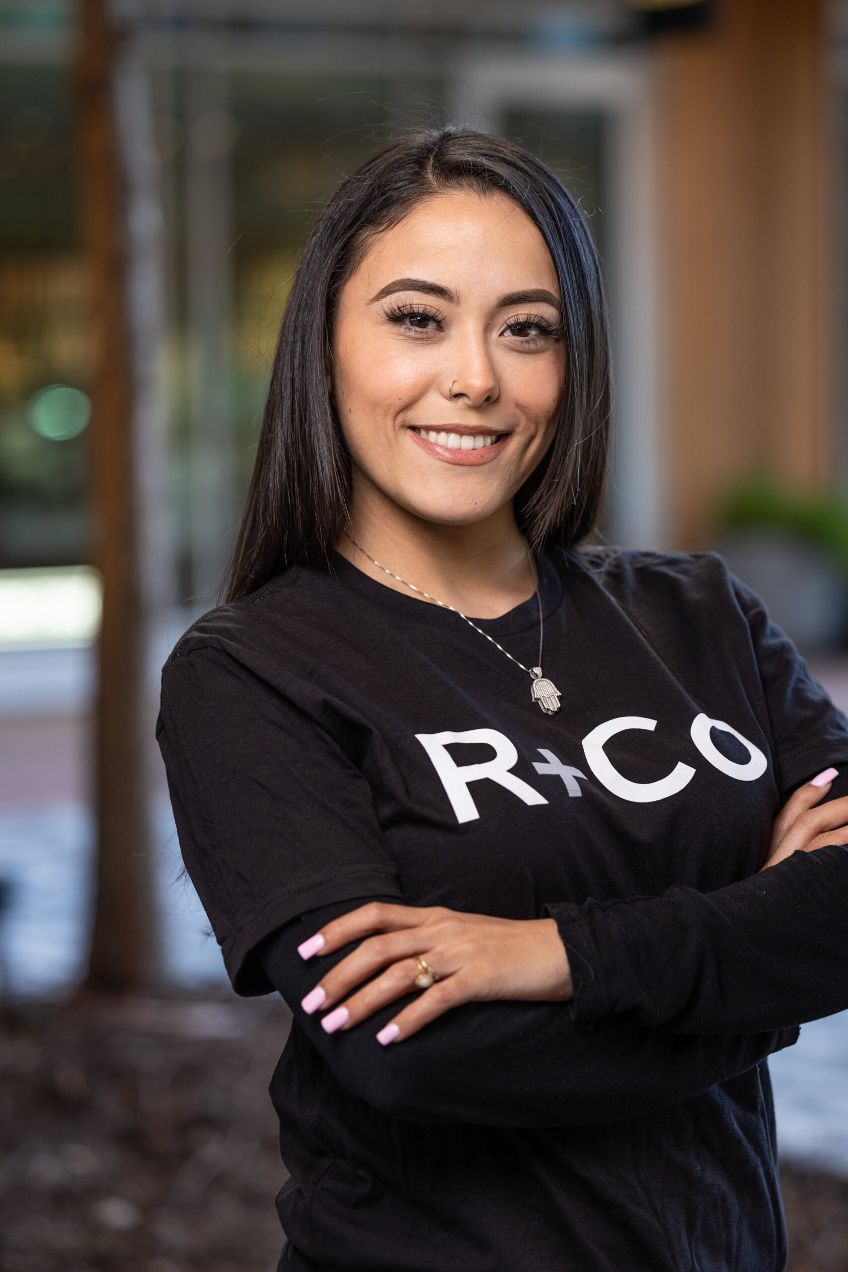 Portrait of Sasha Martinez, Administrative Assistant at Renfrow+Co, supporting daily operations and administrative tasks in the custom fabrication company